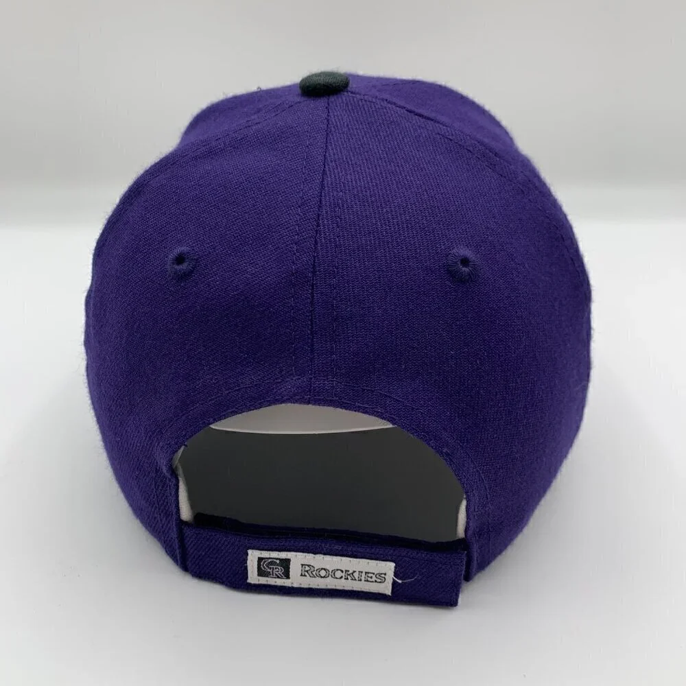 Colorado Rockies MLB Purple Black New Era Wool Blend Strapback Adjustable Hat